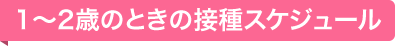 1~2歳のときの接種スケジュール