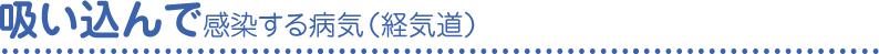 吸い込んで感染する病気（経気道）