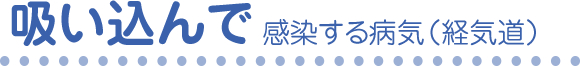 吸い込んで感染する病気（経気道）