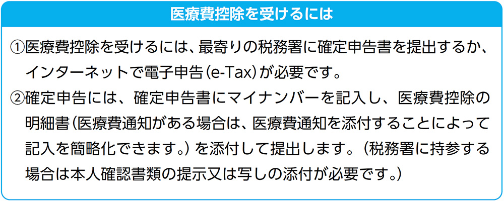 医療費控除を受けるには