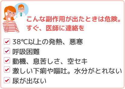 薬物療法の副作用はいつ起こる？