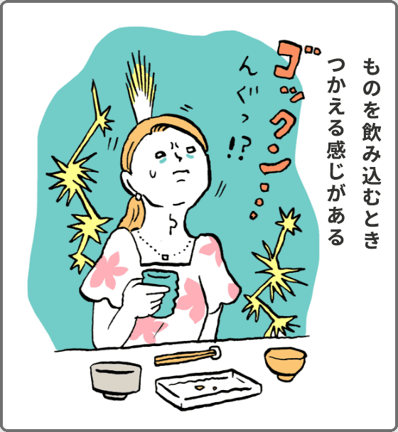 逆流性食道炎の症状｜ものを飲み込むときつかえる感じがある